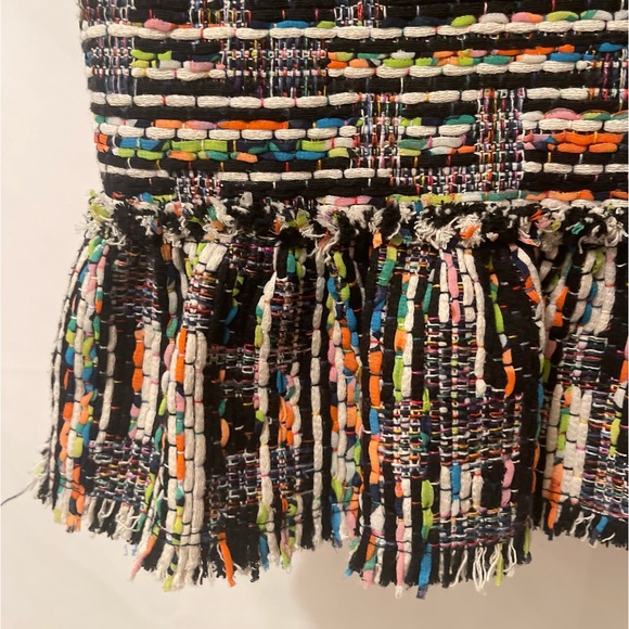 ANN TAYLOR Multi-color Tango Textured Ruffle Pencil Skirt VGUC, Size 8 - Picture 3 of 7